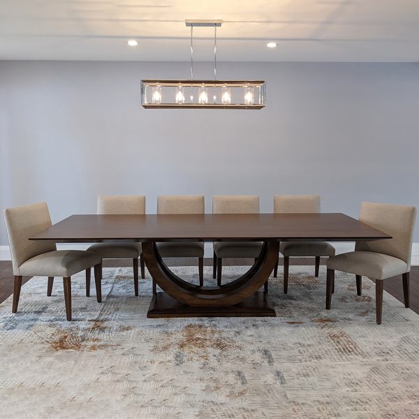 Metro Solid Wood Dining Table | Custom Modern Dining Table 03-01