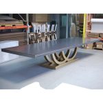 Metro Solid Wood Dining Table | Custom Modern Dining Table 07-00