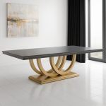 Metro Solid Wood Dining Table | Custom Modern Dining Table 07-01