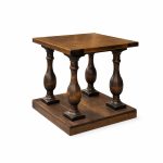 Balustrade Solid Wood End Table | Custom Side Table 00-00