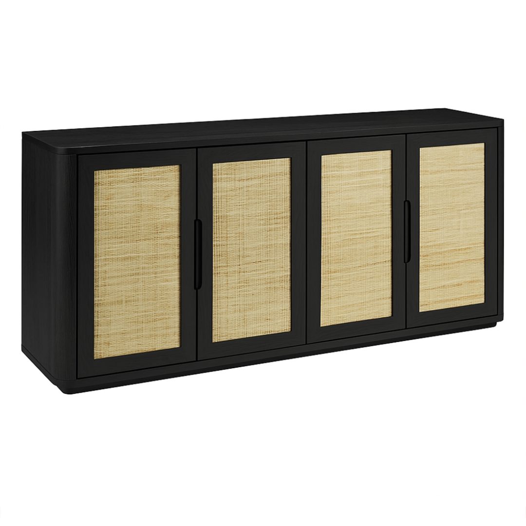 Oslo Rattan Buffet 0-01 Oslo Solid Wood Sideboard With Rattan Doors 0-01