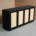 Oslo Solid Wood Sideboard With Rattan Doors 0-06