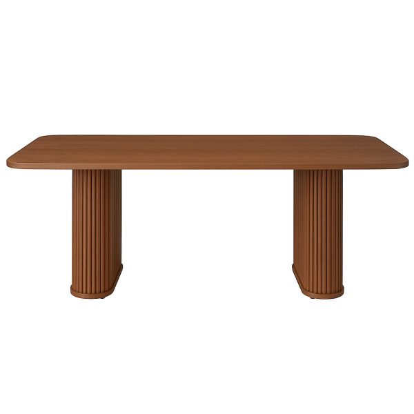 Osten Solid Wood Dining Table | Modern Fluted Base Table 0-01