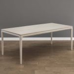Luna table curved leg detail — maple wood close-up