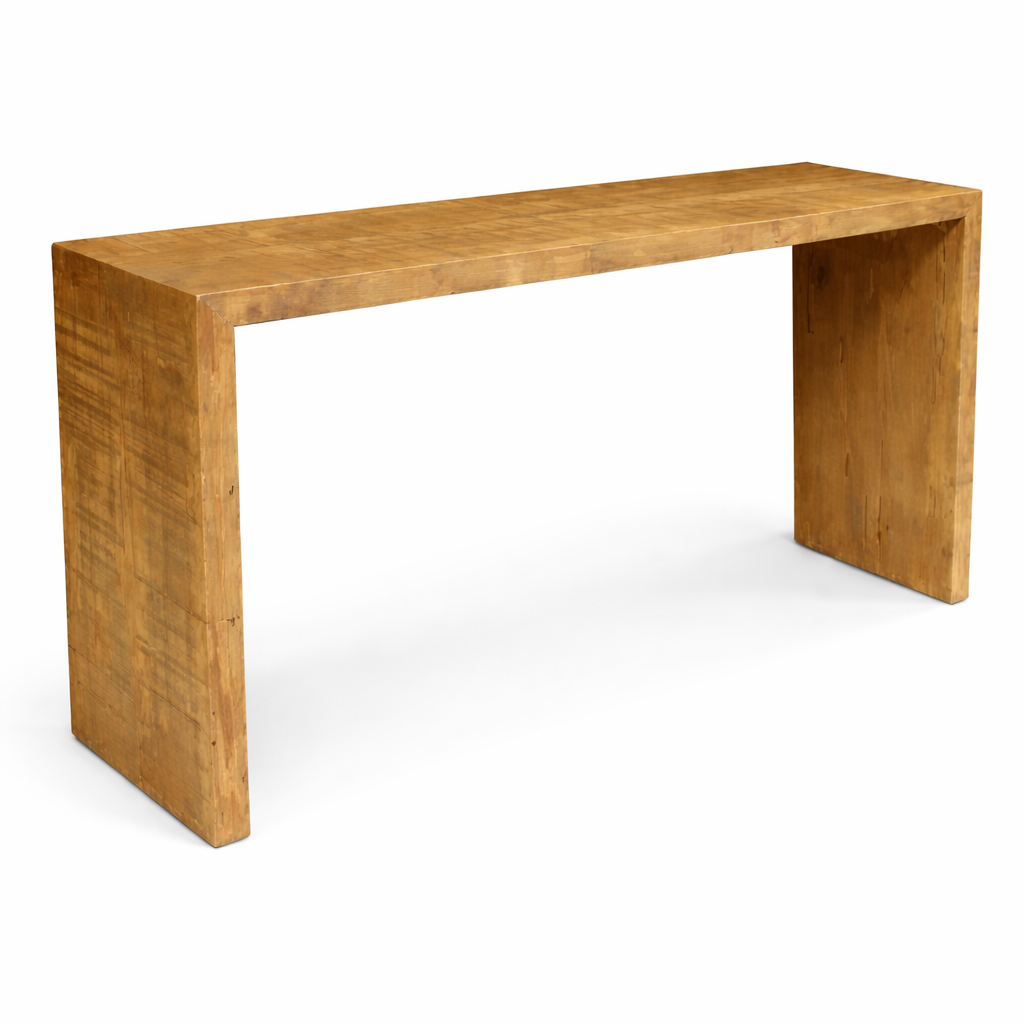 Waterfall Modern Solid Wood Sofa Table – Custom Hall Table 00-03