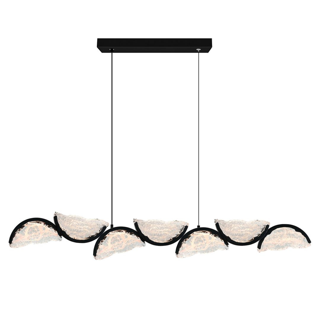 Moon Integrated LED Chandelier | LED Black Chandelier 01-01