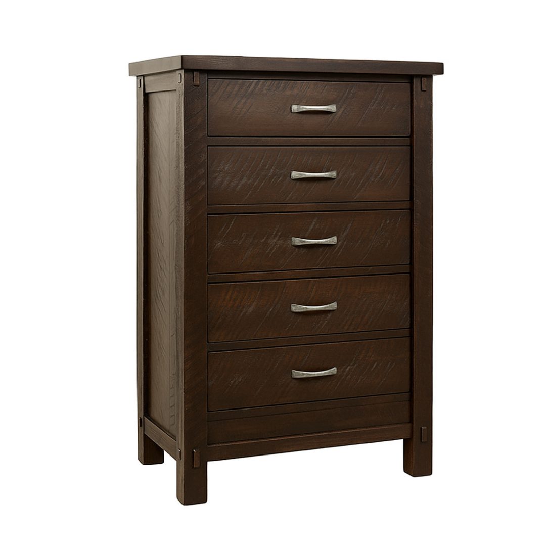 Timber Rustic Chest | Solid Wood Hiboy – Handcrafted Bedroom Storage 00-01