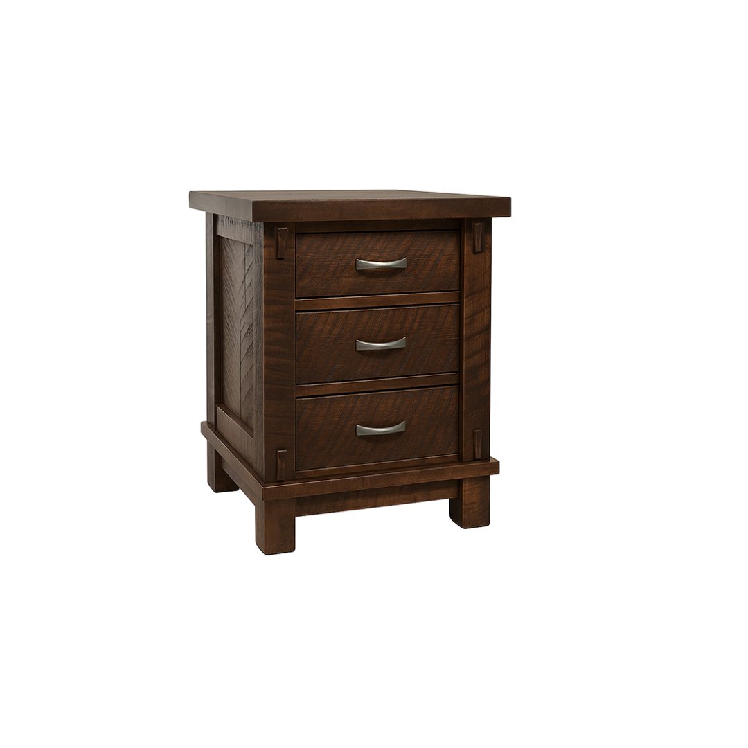 Timber Rustic Solid Wood Nightstand | Custom Bedroom Nightstand 00-01