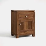 Newport Solid Wood Nightstand | Modern Bedside Table 0-02