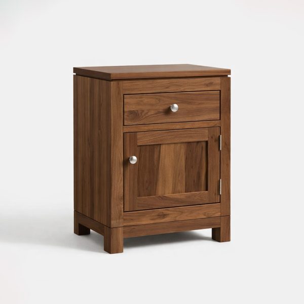 Newport Solid Wood Nightstand | Modern Bedside Table 0-02