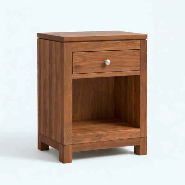 Newport Solid Wood Nightstand | Modern Bedside Table 0-04