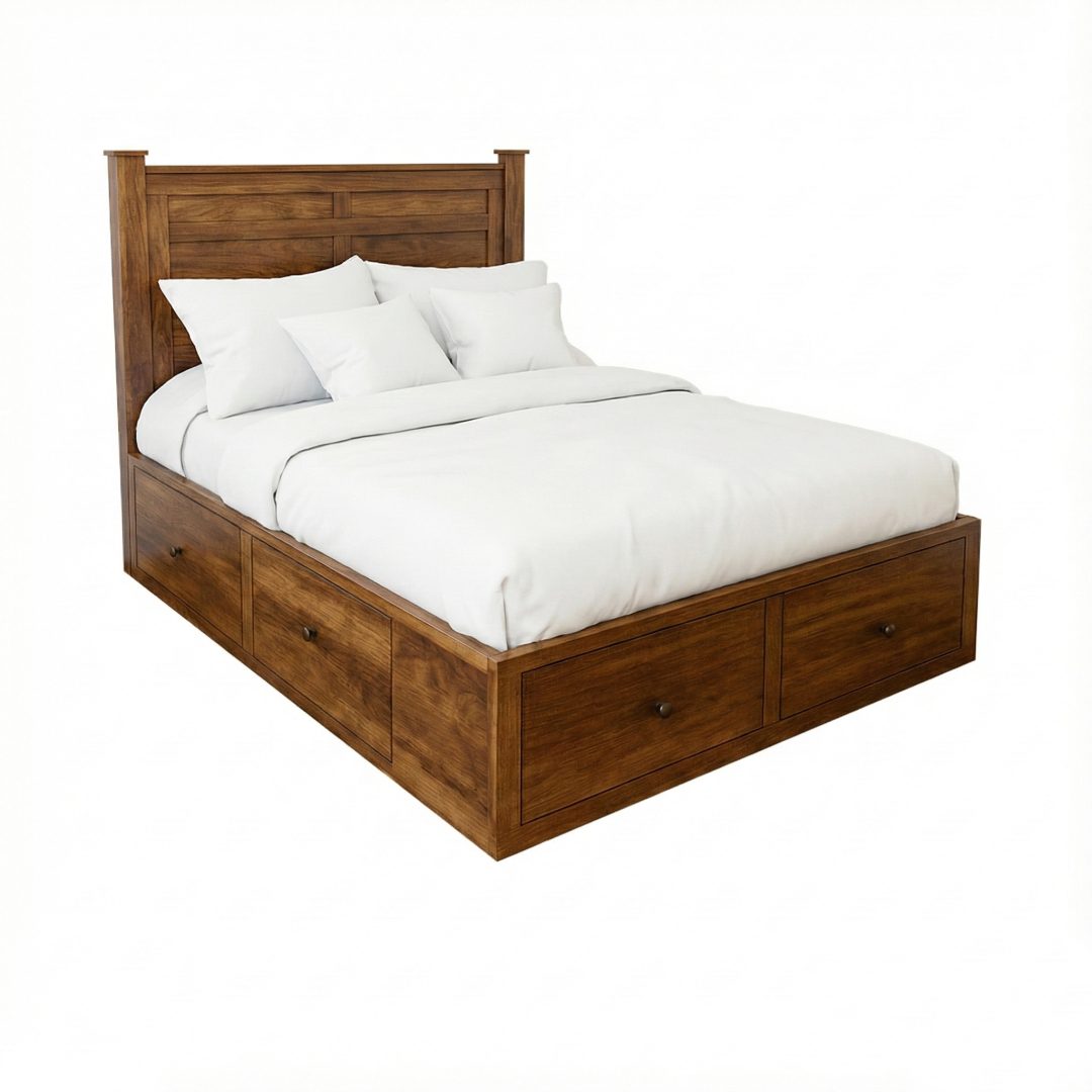Newport Solid Wood Platform Storage Bed | Custom Condo Bed 00-00
