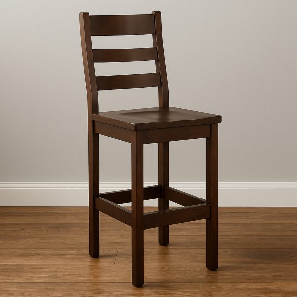 Mini Ladder Back Custom Solid Wood Stool | Custom Height Stool01-01