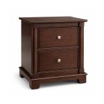 Tranquil Solid Wood 2 Drawer Nightstand | Custom Handmade Nightstand 00-01