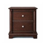 Tranquil Solid Wood 2 Drawer Nightstand | Custom Handmade Nightstand 00-02