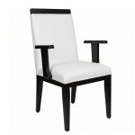 Dorsa Solid Wood Upholstered Arm Chair – Custom Dining Chair 00-00
