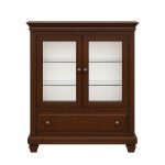 Florentino Solid Wood Display Cabinet | Handcrafted Glass Door Showcase 00-02