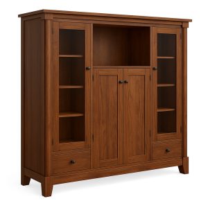 Tranquil Solid Wood China Cabinet | Custom Made China Cabinet 00-01