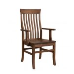 Athena Solid Wood Arm Chair | Handcrafted Custom Dining Chair 00-01