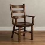 Ladder Back Solid Wood Arm Chair | Handcrafted Dining Chair 00-01
