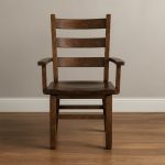 Ladder Back Solid Wood Arm Chair | Handcrafted Dining Chair 00-02