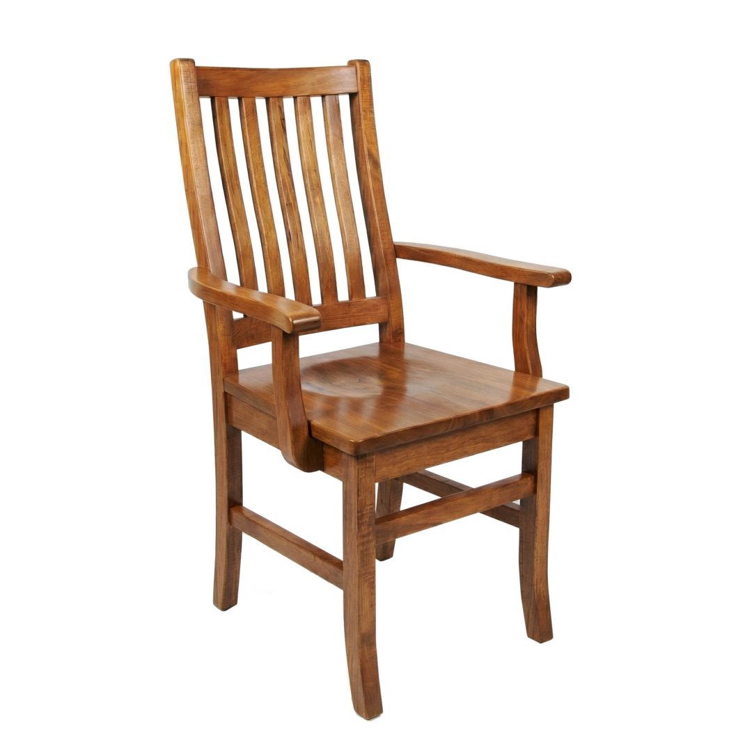 Muskoka Solid Wood Arm Chair | Rustic Dining Chair 00-01