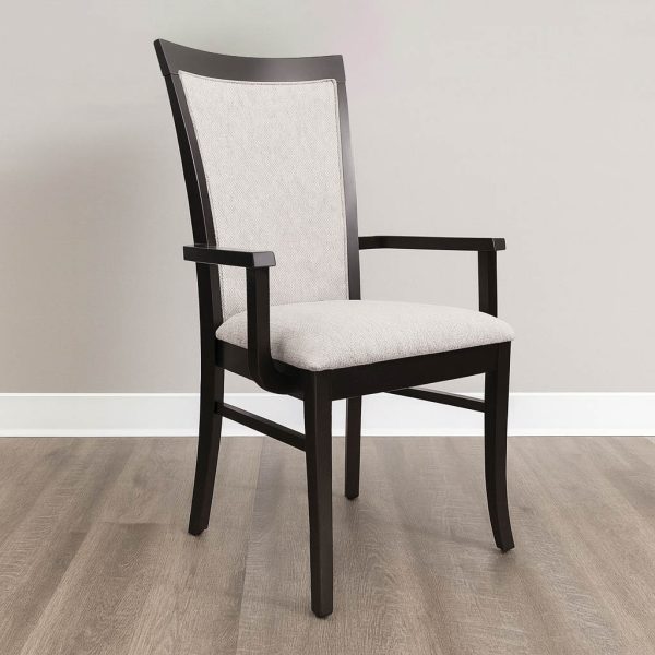 Belwood Solid Wood Upholstered Arm Chair | Custom Dining Arm Chair 00-01