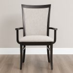 Belwood Solid Wood Upholstered Arm Chair | Custom Dining Arm Chair 00-02