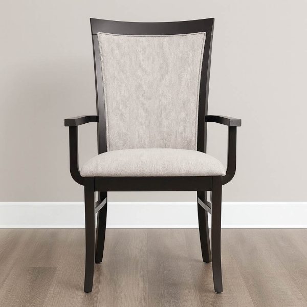 Belwood Solid Wood Upholstered Arm Chair | Custom Dining Arm Chair 00-02