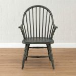 Country Solid Wood Arm Chair | Handcrafted Windsor Dining Chair 00-03