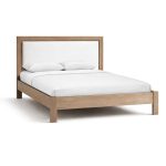 Thornlea Solid Wood Bed with Fabric Headboard | Canadian Upholstered Bed 00-01