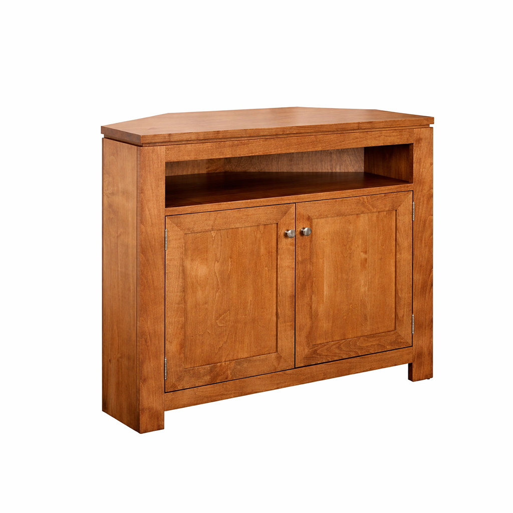 Newport Solid Wood Corner TV Unit | Hardwood Media Cabinet 00-00